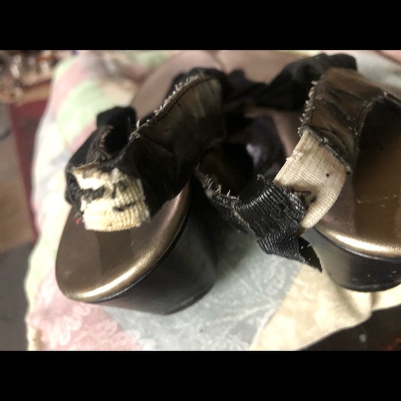 Fun Black Wedge flip flops 8m Gabby Impo - Picture 7 of 12